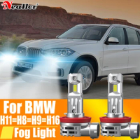 2x H11 H8 Led Fog Lights Headlight Canbus H16 H9 Car Bulb 6000K White Diode Driving Running Lamp 12v 55w For BMW F26 F15 F16 E93
