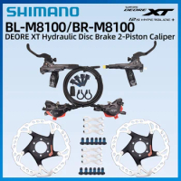 SHIMANO DEORE XT M8100 Hydraulic Disc Brake Disc BRAKE Rotor-RT66/RT76 2 piston Brake MTB Mountain Bikes XT M8100 Hydraulic