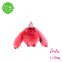 (網路獨家款)Kipling x BARBIE俏麗芭比粉芭比小猴子吊飾-BARBIE MONKEY