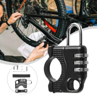 Bicycle Electric Bike Helmet Lock 3 Digit Passwords Motorcycle Lock Anti-theft Scooters Helmet Locks Protective Gear Accessories