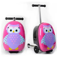 Kids Ride On Suitcase Scooter for Kids Cute Lightweight Children Scooter Suitcase skateboard luggage Riding suitcase for kids