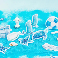 44pcs all world is blue sea design sticker as Gift Tag Christmas gift Decoration scrapbooking DIY Sticker