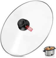 Oval Glass Crock Pot Lid 6 Quart Replacement for Hamilton Beach Slow Cooker 6 qt, Hamilton Beach Pro