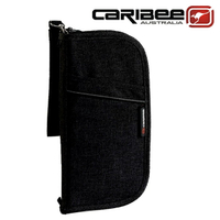 Caribee 護照錢包/護照證件包/隨身小包/出國旅遊 Travel Document Wallet 黑色 CB-1226