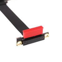 Cáp riser PCIE X1 với hai đầu góc phải 90 độ, cáp mở rộng cho card riser/cáp ribbon PCIe 1x