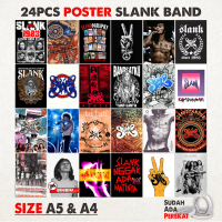 FunStoreMerch Poster Band SLANK 24 Lembar Ukuran A5 & A4 Bisa Reqeust Free Stiker dan Perekat | POST