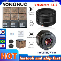 YONGNUO lens YN50mm F1.8 F1.8II EF 50mm f/1.8 Auto Focus YN50 Aperture AF Camera For Canon EOS 60D 70D 5D2 5D3 600D DSLR Camera