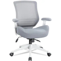 BOLISS Office Chair Ergonomic Desk Chair Mesh Computer Chair Height Adjusting Arm Waist Support Function-Grey
