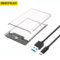 USB3.0/3.1 Type-C HDD Enclosure 2.5 inch Serial Port SATA SSD Hard Drive Case Support 6TB transparent Mobile External HDD Case