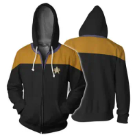 Star Voyager Command Cosplay Star Costume Hoodie Trek Hoodie High Quality 3D Print Zipper Spring Jacket Sweatshirts