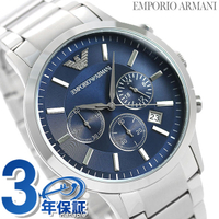 Armini 時計 男錶 男用 Chronograph EMPORIO ARMANI Armini 手錶 品牌 レナト 43mm AR2448 藍