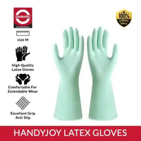 Daimaru Handyjoy Gloves Sarung Tangan Latex Anti Slip Tahan Lama Tebal Nyaman 3 Warna Aqua