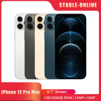 Original Apple iPhone 12 Pro Max 5G Mobile Phone Face ID NFC 128/256/512GB 6.7'' Triple 12MP IOS A14 Bionic Hexa Core SmartPhone