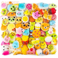 Kawaii Squishy Toys 50 PCS Colorful Soft Cream Scented Slow Rising Food Animals Stress Relief Squeeze Toys Party Gift for Kids