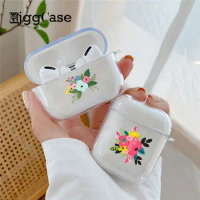 Fashion Flowers Case For Airpods 3 Pro Clear Soft Silicone Flower Cover For Airpod Pro 3 Wireless Bluetooth Earphone Cases