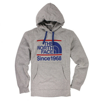 美國百分百【全新真品】The North Face 連帽 TNF 長袖 T恤 休閒保暖 男 灰色 M XL號 E156