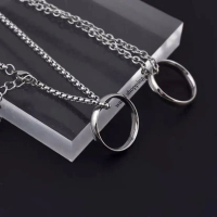 Kalung Rantai Cincin Anti karat Silver Rolo dan Rantai Kecil Pria Wanita Stainless Titanium