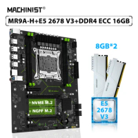 MACHINIST X99 MR9A-H Motherboard Set LGA 2011-3 Kit Xeon E5 2678 V3 CPU Processor 16GB(2*8GB) DDR4 ECC Memory RAM NGFF M.2 NVME