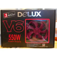 Delux Power Supply (อุปกรณ์จ่ายไฟ) รุ่น V6 550W (มีกล่อง+สาย Power)