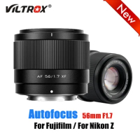 VILTROX AF 56mm F1.7 Camera Lens APS-C Auto Focus Portrait Lens For Fujifilm XF X-T4 X-T10 T200 Nikon Z5 Z6 Series Mount Cameras