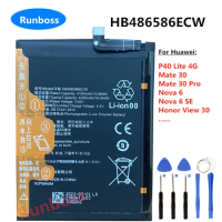 HB486586ECW Battery for Huawei P40 Lite 4G Mate 30 Pro Nova 6 SE 5G Honor View 30 JNY-L01A JNY-L02A JNY-LX1/LX2/L21A WLZ-AN00