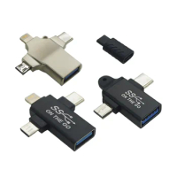 3 in 1 OTG Adapter Type C Micro USB Lightning OTG Adapter USB Data Transmit Converter for Tablet Hard Disk Drive iPhone