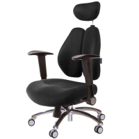 【GXG 吉加吉】雙軸枕 DUO KING 鋁腳/摺疊升降扶手 工學椅(TW-3006 LUA1)