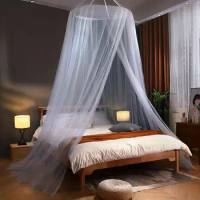Large mosquito net for bed, hanging curtains for single to king size bed, garden, camping, travel, home decoration