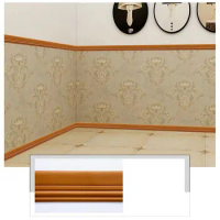 5M Waterproof Foam Baseboard Waistline Self-adhesive DIY Floor Skirting Border Living Room Bedroom Wall Decoration one piece
