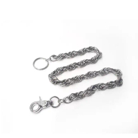 Rantai Dompet Pengaman Pria Keren Baja Stainless Silver Anti Karat Dan Luntur / Rantai Dompet Hiphop