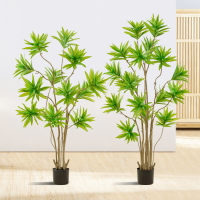 🔥快速出貨🔥 公司貨 熱銷款北歐風仿真綠植百合竹盆栽家居室內裝飾擺件假植物盆景