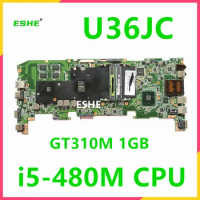 U36JC i5-480M CPU GT310M 1GB GPU Notebook Mainboard For ASUS U36JC U36J U36 Laptop Motherboard 100% test work