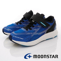 ★日本月星Moonstar機能童鞋-閃電競速衝刺系列寬楦究極力運動鞋款10335藍(中大童段)