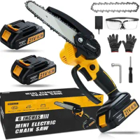 Mini Chainsaw, 6 Inch cordless mini chainsaw, Portable Electric Chainsaw