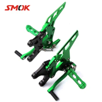 SMOK For Kawasaki Z900 Z 900 2017 Motorcycle CNC Aluminum Alloy Accessories Adjustable Footrests Rearset Footpegs Foot Rest