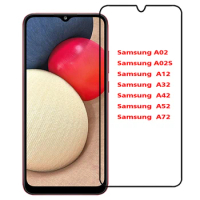 3PCS Full Glue 3D Tempered Glass For Samsung Galaxy A02 A02S A32 4G Screen Protectors For Samsung A12 A42 A52 A72A32 A22 5G film