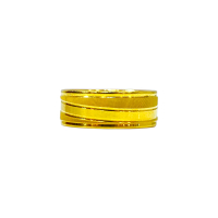 916 Gold (22K) Dual-Finish Couple Ring | 3.29g (Size: 11)