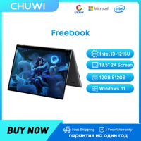 CHUWI FreeBook 2-in-1 Laptop 13.5" IPS FHD Display 512GB SSD 12GB LPDDR5 Intel i3 1215U WIFI 6 Windows 11 Convertible Laptops