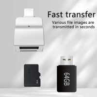 OTG Type C / Lightning to USB3.0 / TF Card Adapters USB Drive Free Reading Connector For Xiaomi iPhone Samsung Cellphones N6C7