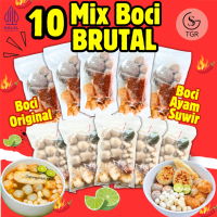 PAKET BUNDLING INSTAN BRUTAL ( BOCI AYAM SUWIR 5PCS X  BOCI ORIGINAL 5PCS) pedas food Kaldu Kuah Seb