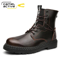 Camel Active Men Genuine Leather Outdoor Boots Shoes Men's 2021 Autumn Winter New Fashion Casual Boots Original Men Boots