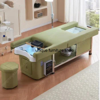 Smart Fumigation Shampo Chair Treatment Foot Shower Water Circulation Shampoo Bed Portable Shampoo Salon Furniture MQ50SC