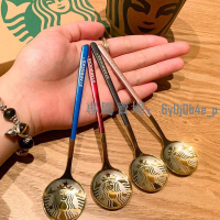 復古多色經典女神Starbucks星巴克湯匙 咖啡匙 甜品匙 攪拌匙 304不銹鋼湯匙 咖啡攪拌匙 長柄湯匙 勺子 湯匙