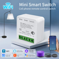 Mini WiFi Smart Switch 16A 100-240V Tuya Switches Module 2 Way Wireless Control Relay App Timer Support Alexa Google Home