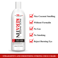 1000ml Without Formalin Keratin Fresh Smelling Magic Master Keratin Brazilian Treatment Straighten and Smooth for Damaged Hair