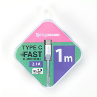 DIGIMOMO - TYPE C 1M抗折數據線 - 銀
