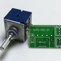 1pc Japan ALPS RK27 Volume LOG Logarithmic Stereo Potentiometer 2-gang Dual Unit 50K/100K/250K Knurled Shaft+PCB
