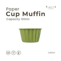 Cupcake Mold Baking / Paper Cupcake Muffin Plain and Grid Green