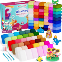Air Dry Clay 66 Colors Modeling Clay for Kids DIY Model Magic Clay Molding Clay Kit with Sculpting T