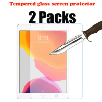 2 Packs tempered glass screen protector for iPad 10.2 2019 2020 2021 7th 8th 9th generation apple ipad protective screen film